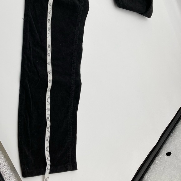 copper & oak Jeans Copper Oak Mens Black Ribbed Straight Leg Premium Stretch Corduroy Jeans